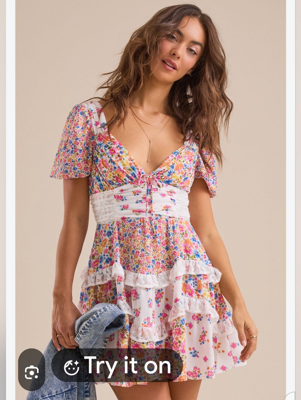 Altar'd State Multicolor Aderny Floral Dress NWT Medium